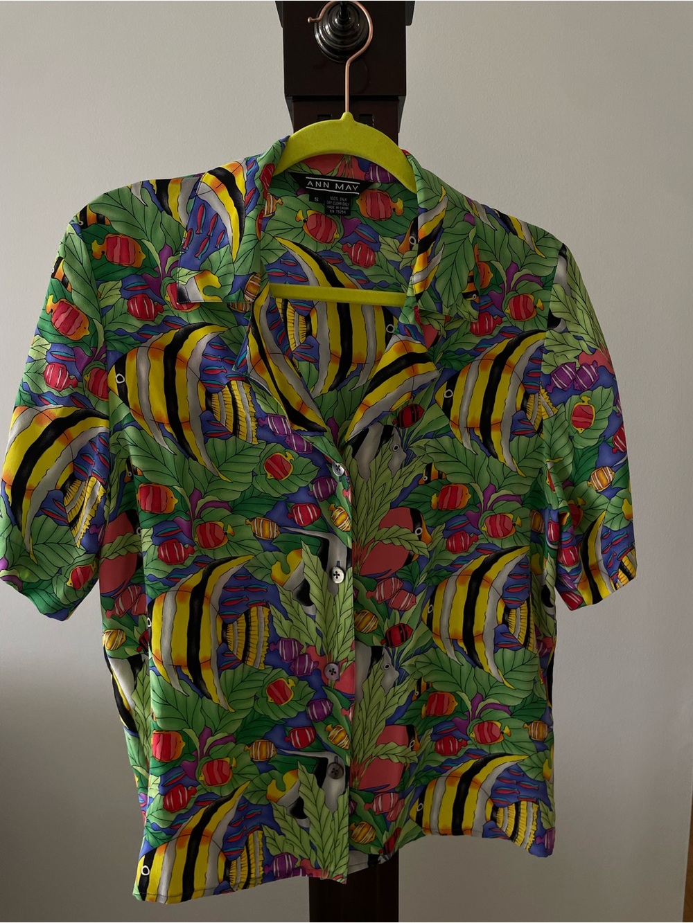 Tropical 100% Silk blouse